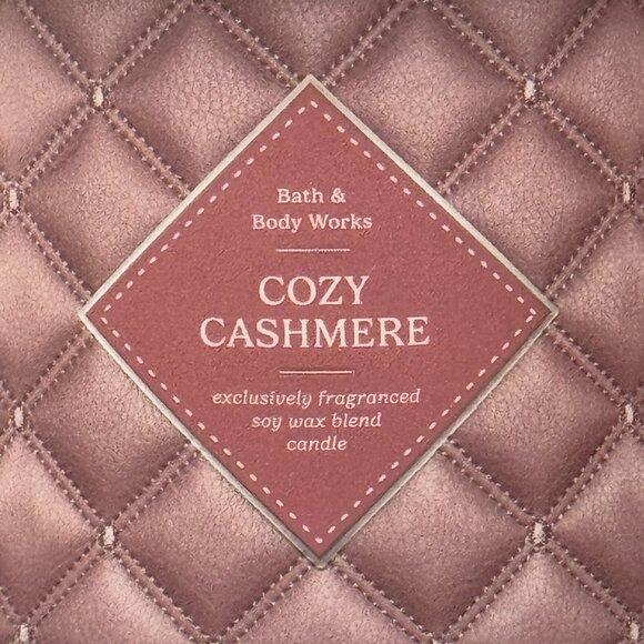 BBW Cozy Cashmere Bath & Body Works 3 Wick Candle - Picture 3 of 10